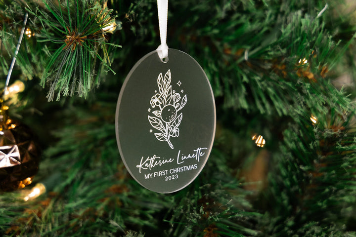 'Baby's First Christmas' Ornament (Clear)