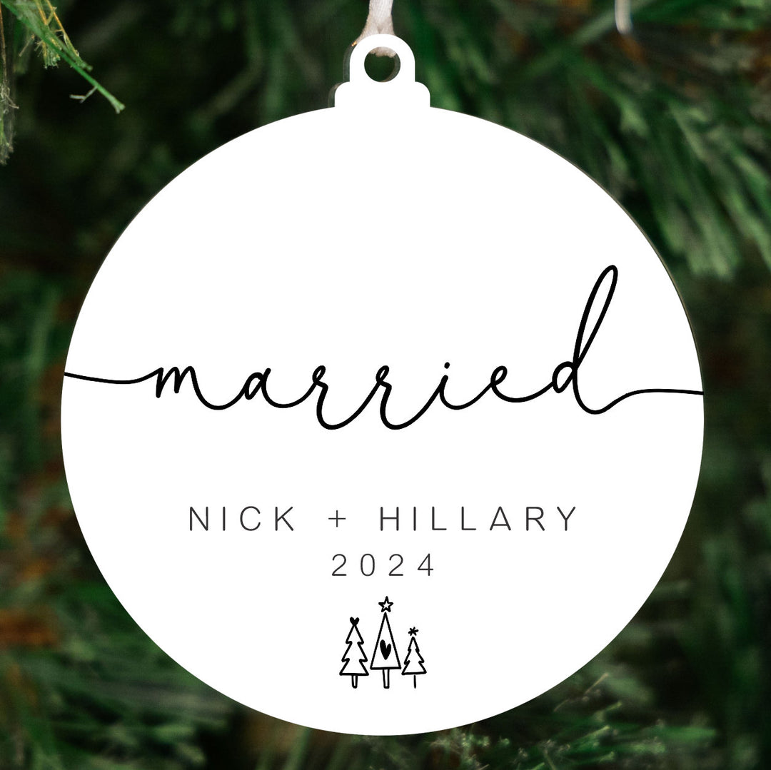 First Year Married Christmas Ornament