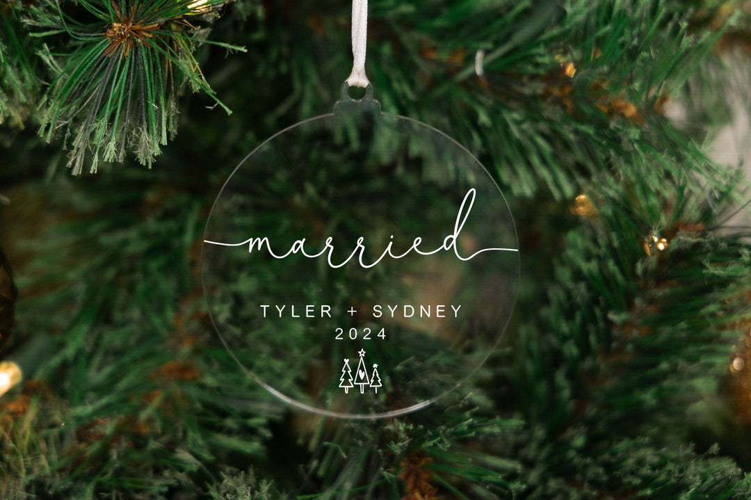 First Year Married Christmas Ornament
