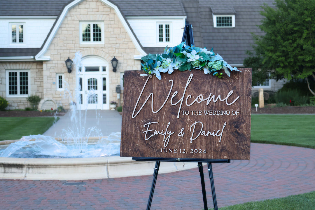 Custom Wooden Welcome Wedding Sign