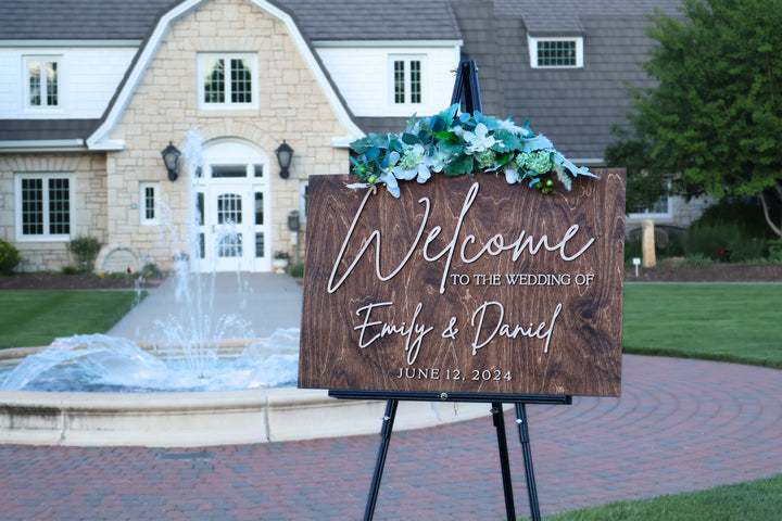 Custom Wooden Welcome Wedding Sign