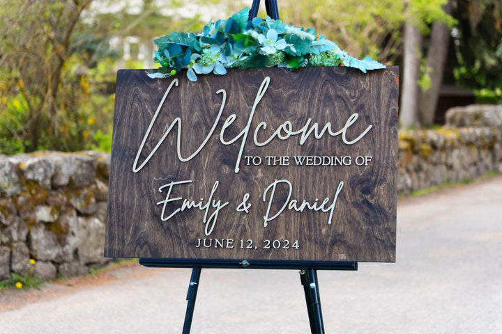 Custom Wooden Welcome Wedding Sign