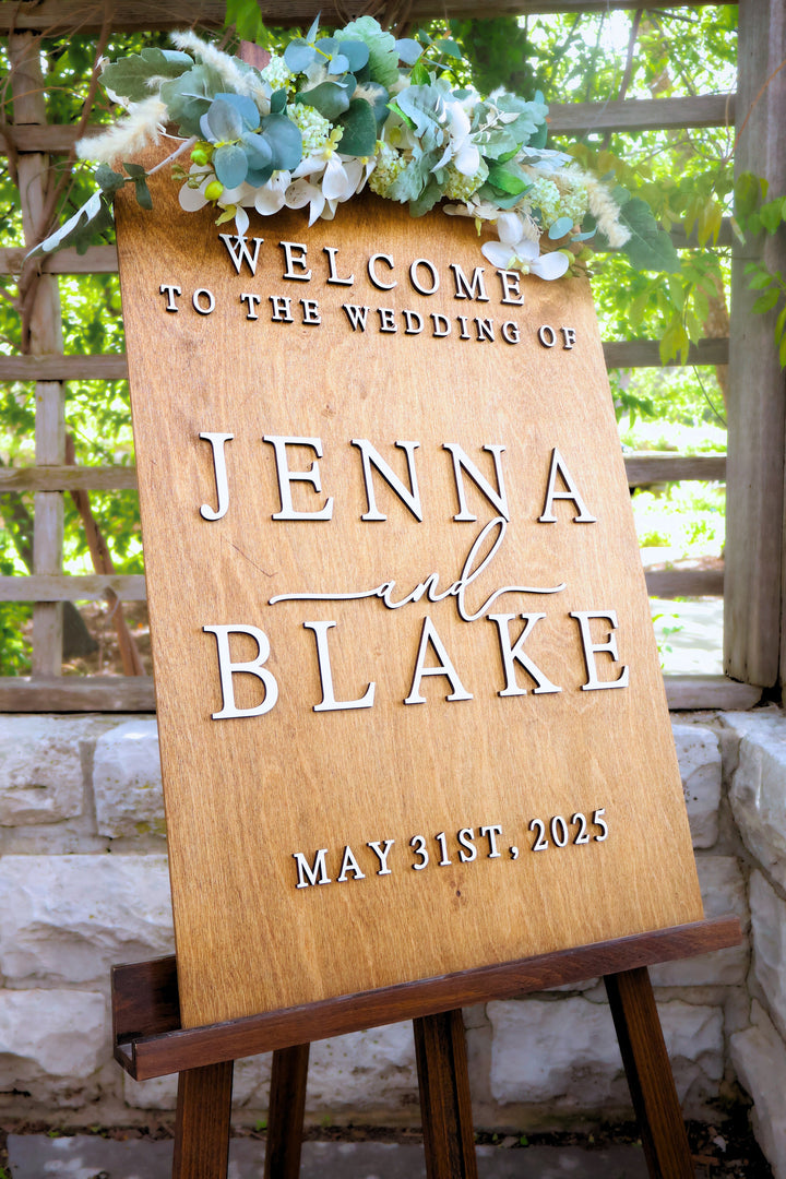 Wedding Ceremony Welcome Signage Vertical