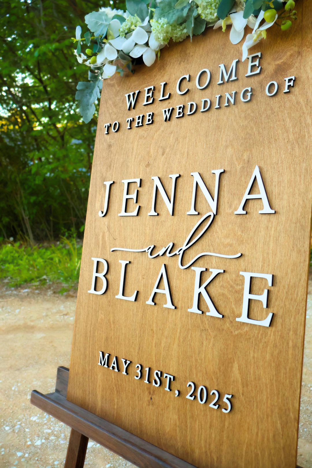 Wedding Ceremony Welcome Signage Vertical