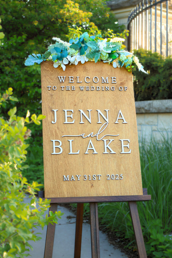 Wedding Ceremony Welcome Signage Vertical