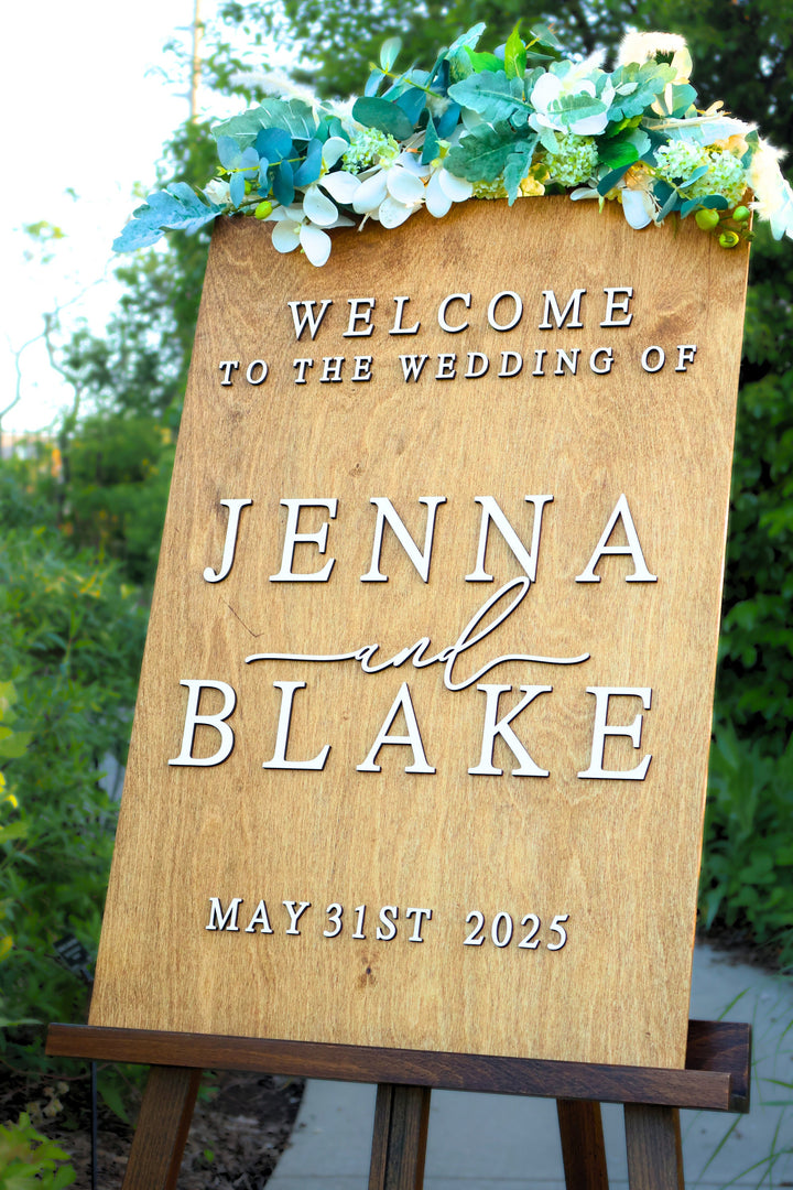 Wedding Ceremony Welcome Signage Vertical