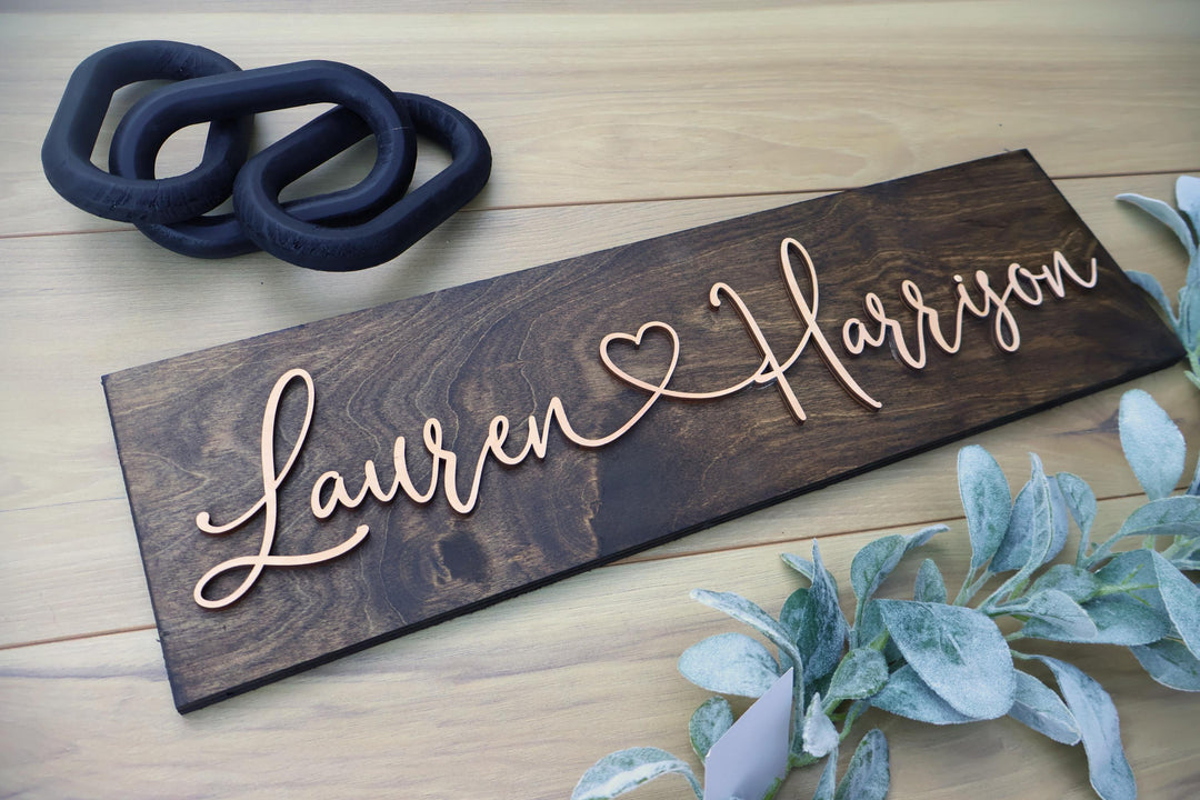 Connecting Heart Name Sign