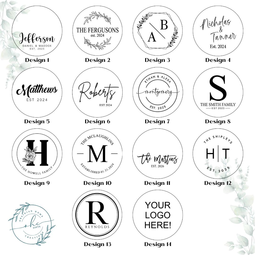 Monogrammed Leather Coaster Set