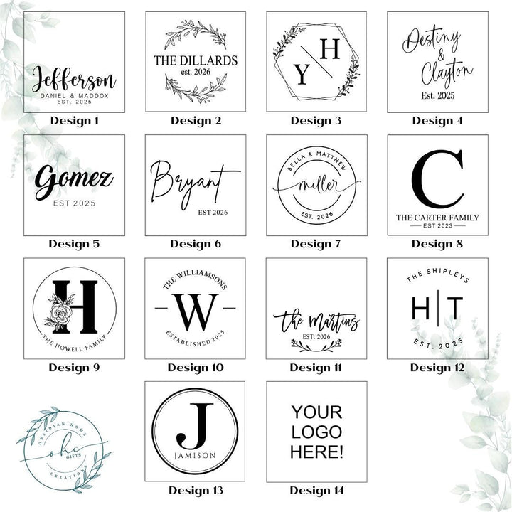 Engraved Initials Coaster Set