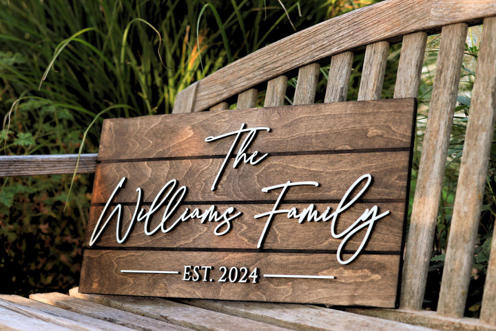 Family Last Name Sign Rustic Pallet Sign