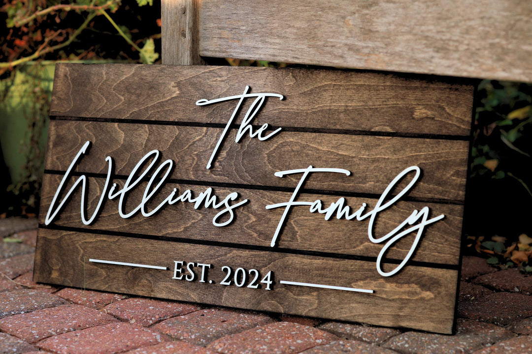Family Last Name Sign Rustic Pallet Sign