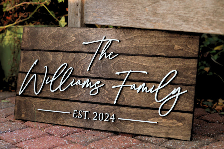 Family Last Name Sign Rustic Pallet Sign