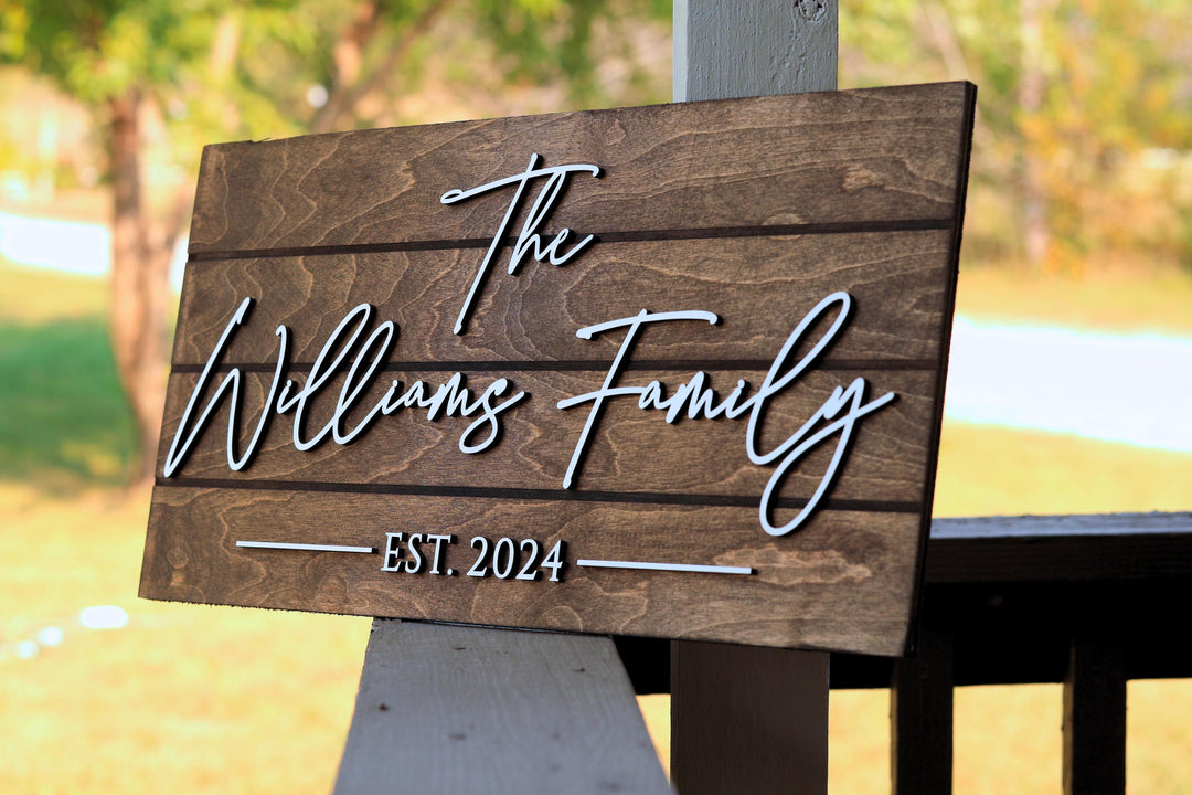 Family Last Name Sign Rustic Pallet Sign