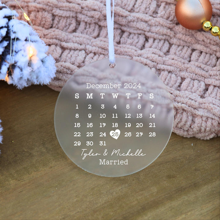 Married Calendar Ornament