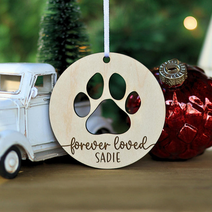 Personalized Paw Cutout Pet Ornament