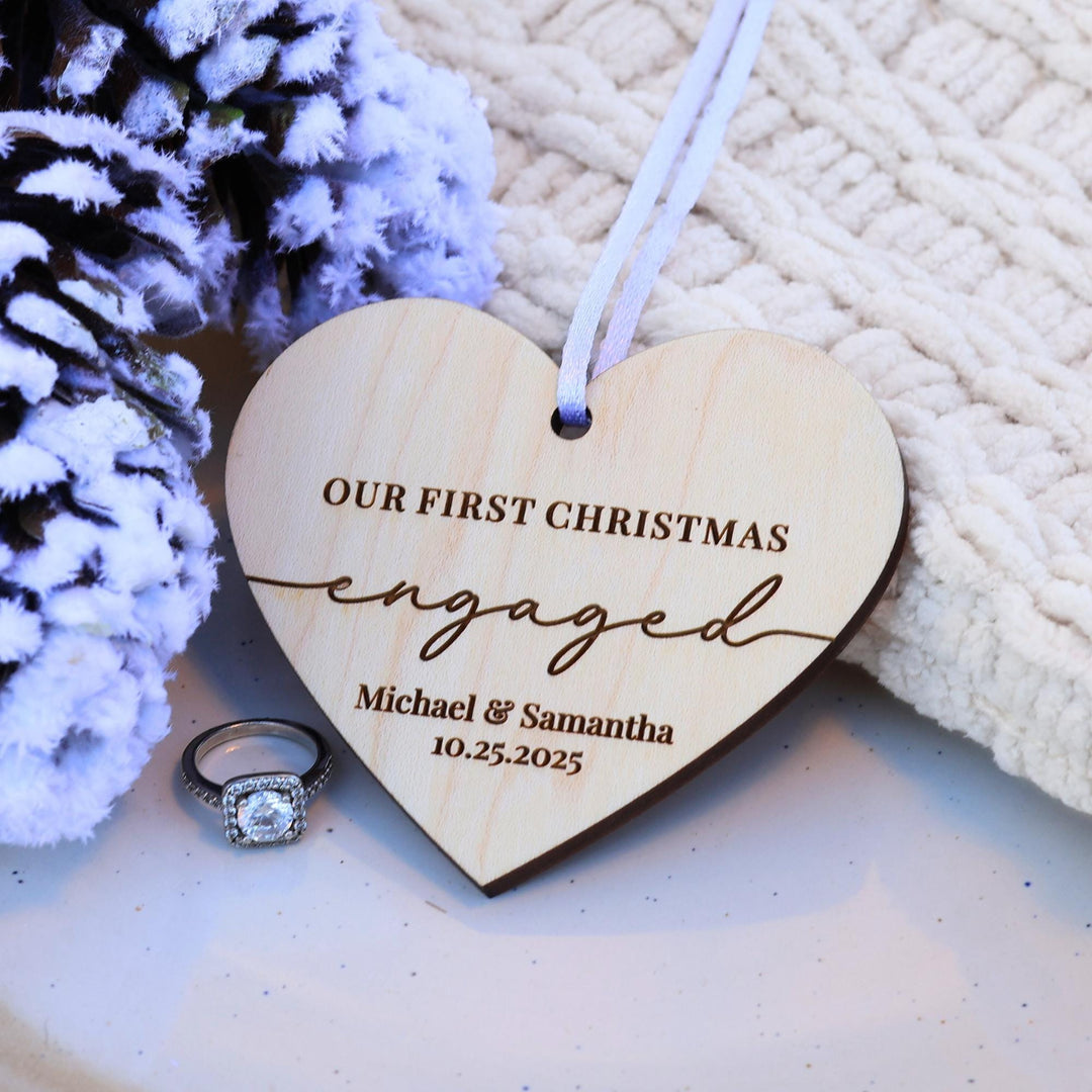 Our First Christmas Married Heart-Shaped Ornament
