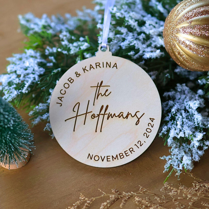 Personalized Last Name Christmas Ornament