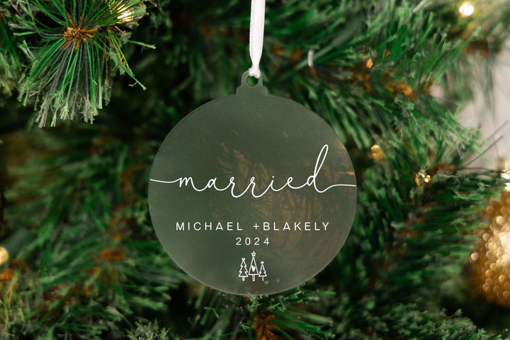 First Year Married Christmas Ornament