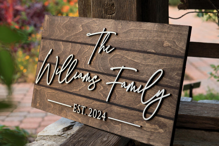 Family Last Name Sign Rustic Pallet Sign