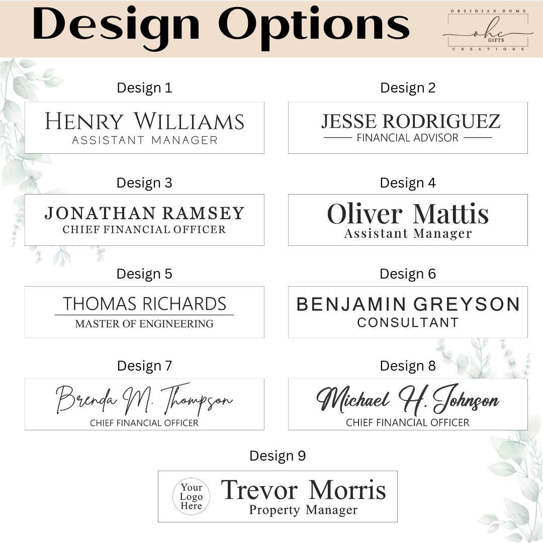 Personalized Wooden Desk Name Plate
