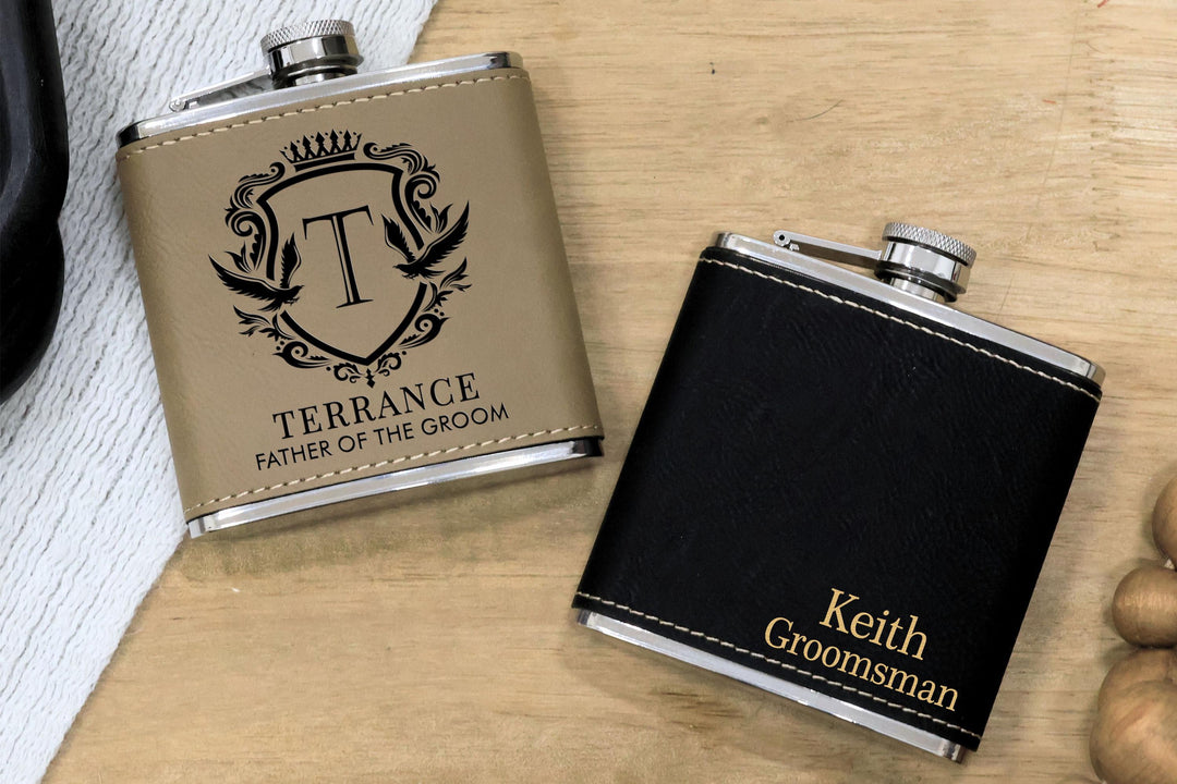 Engraved Wedding Flask