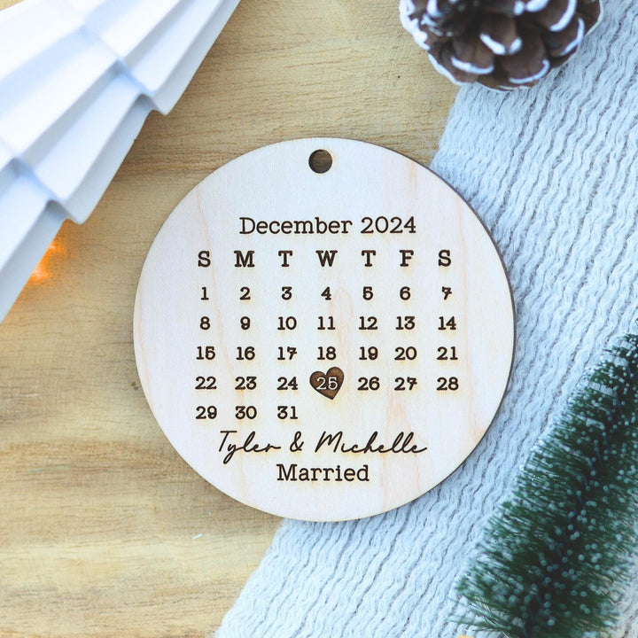 Married Calendar Ornament