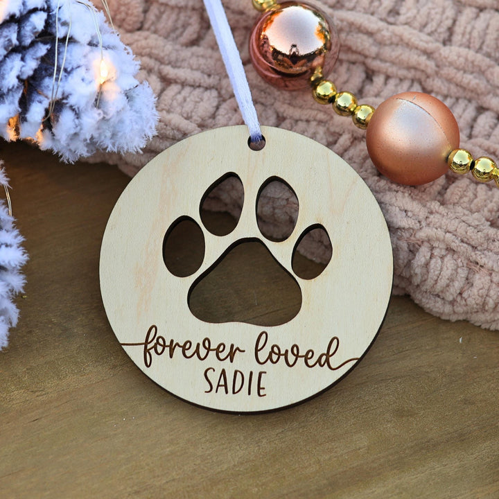 Personalized Paw Cutout Pet Ornament