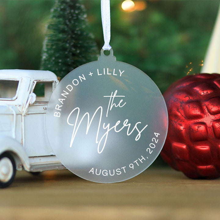Personalized Last Name Christmas Ornament