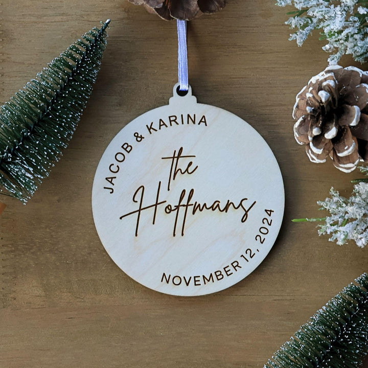 Personalized Last Name Christmas Ornament