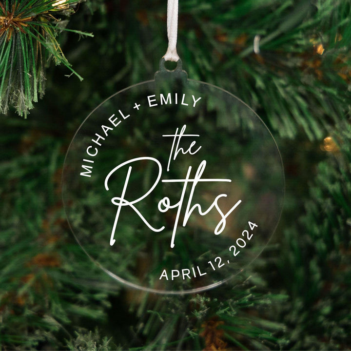 Personalized Last Name Christmas Ornament