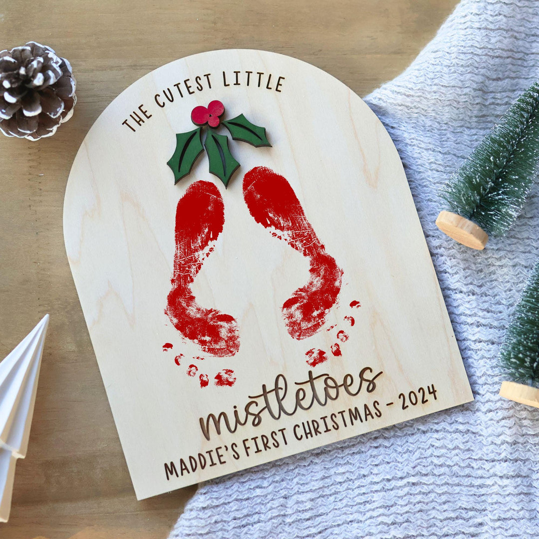 DIY Footprint Christmas Art