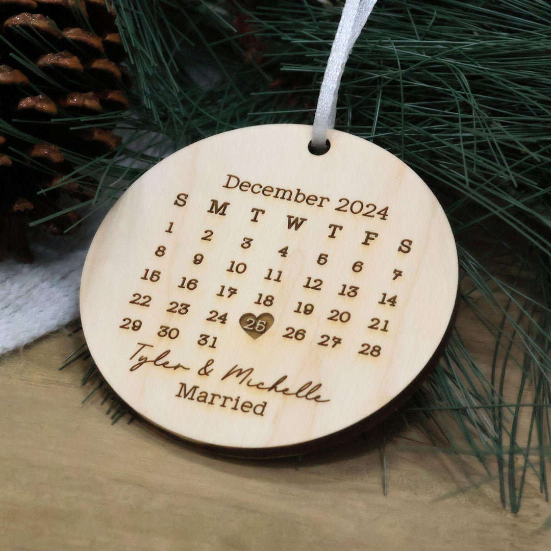 Married Calendar Ornament