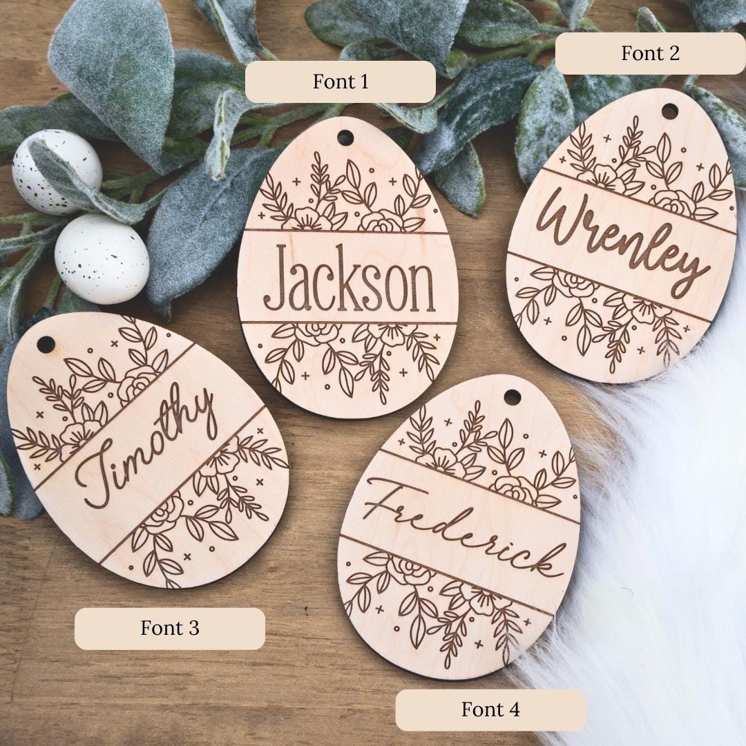 Floral Kid Easter Basket Tag