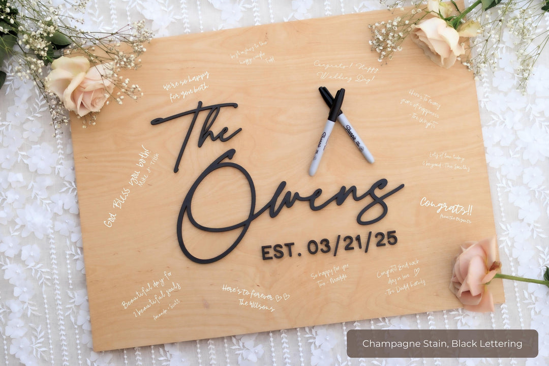 Personalized Last Name Guest Book