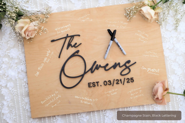 Personalized Last Name Guest Book