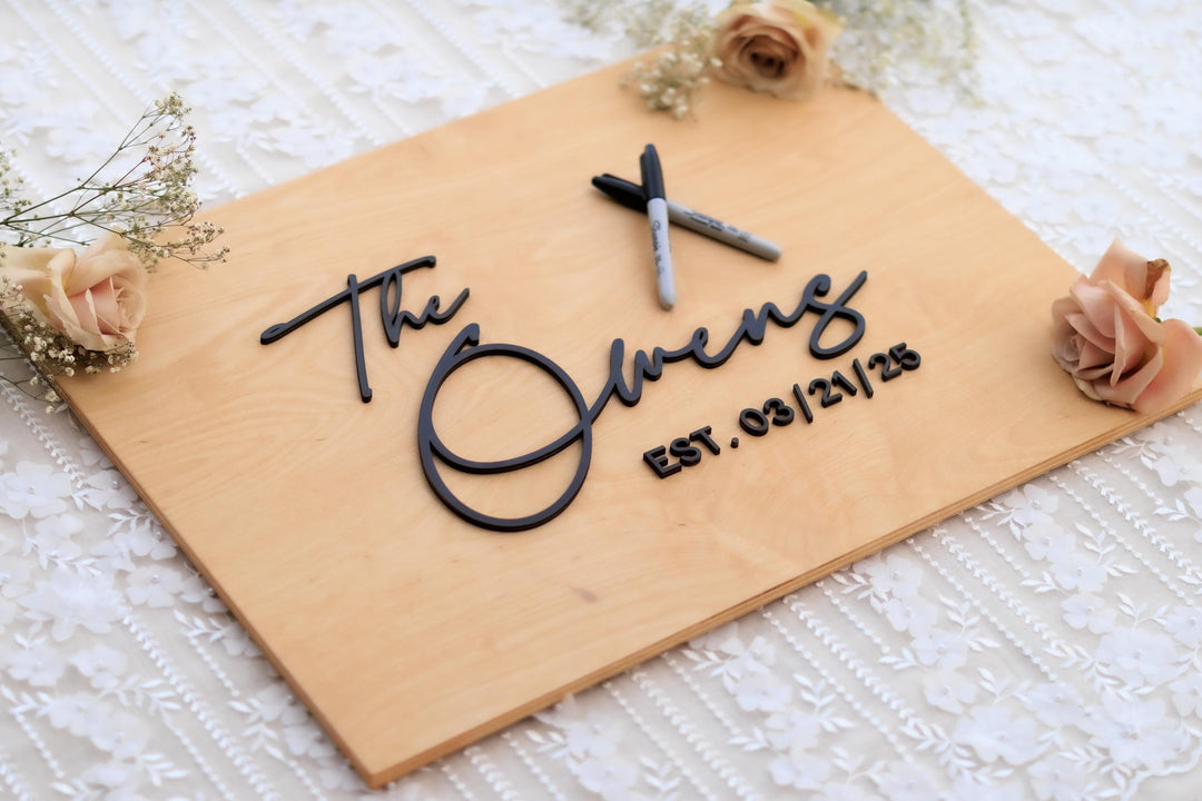 Personalized Last Name Guest Book