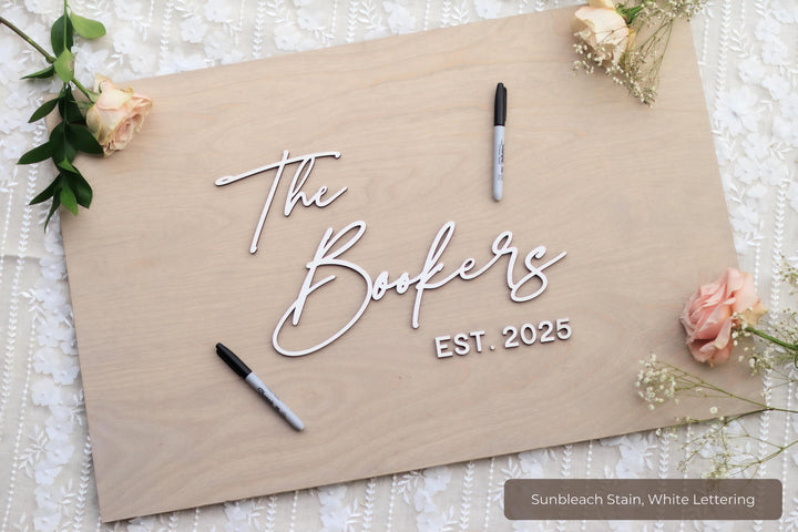 Personalized Last Name Guest Book