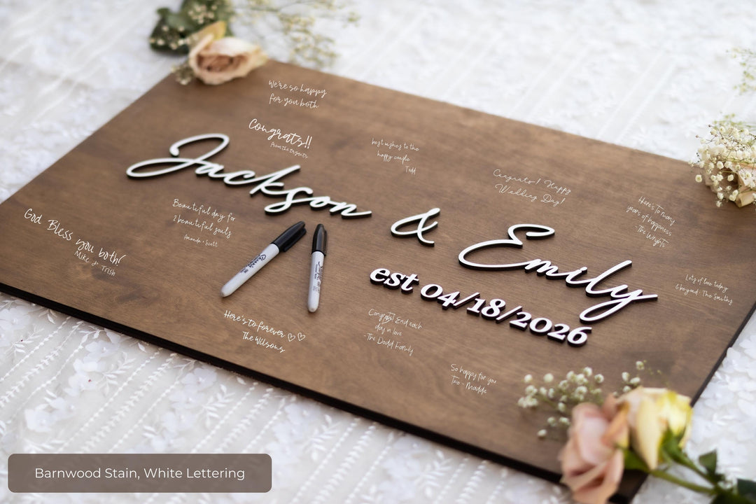 Rustic Wooden Guest Book