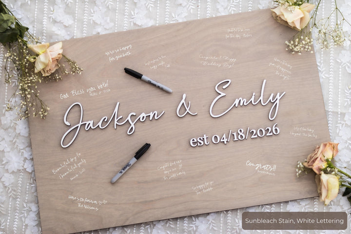 Rustic Wooden Guest Book