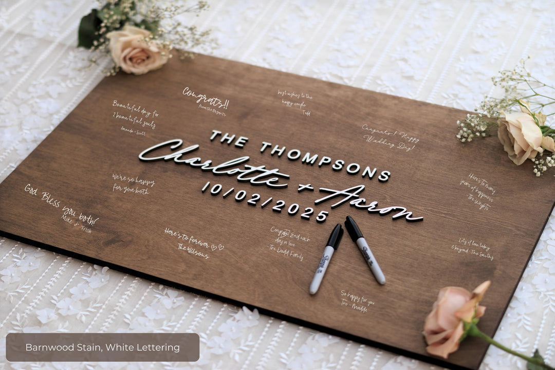 Rustic Wooden Guest Book