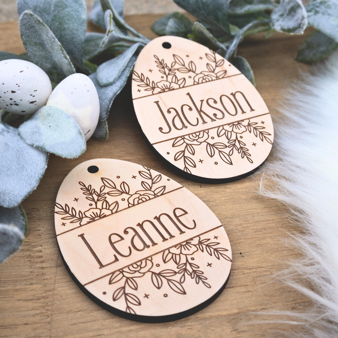 Floral Kid Easter Basket Tag