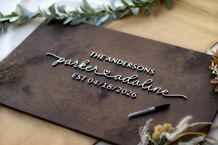 3D Square Guest Book Wedding Alternative