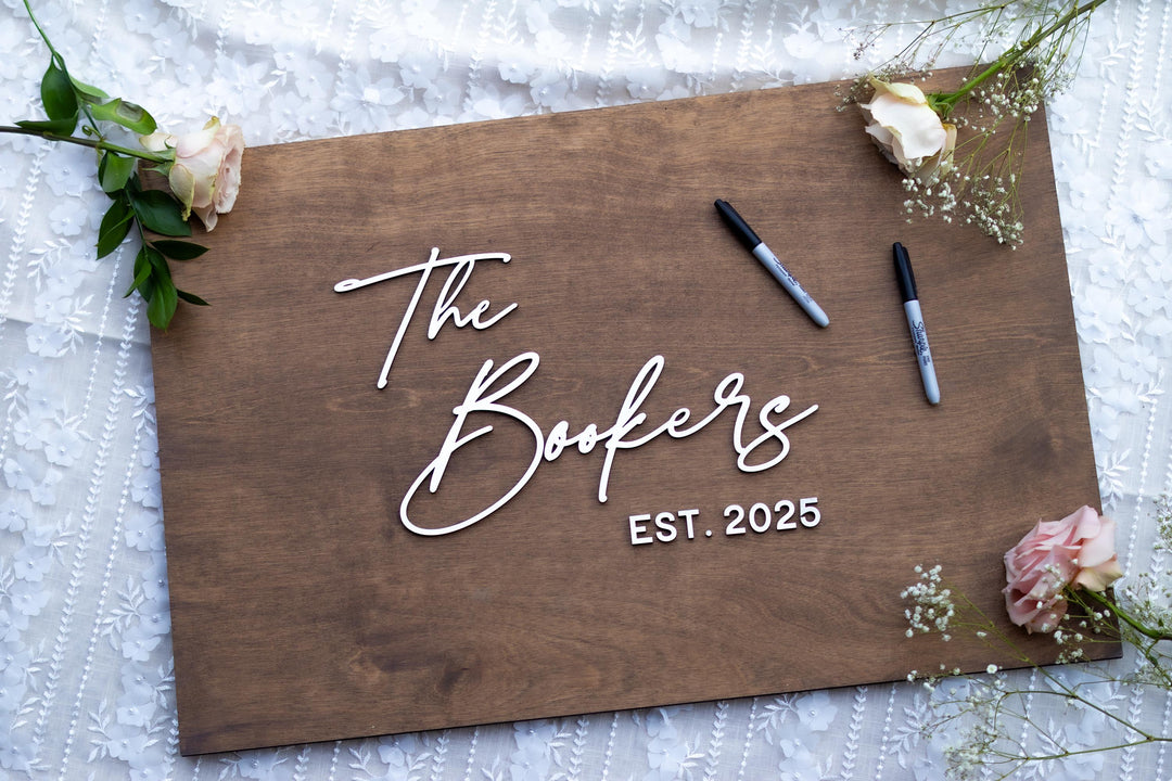 Personalized Last Name Guest Book