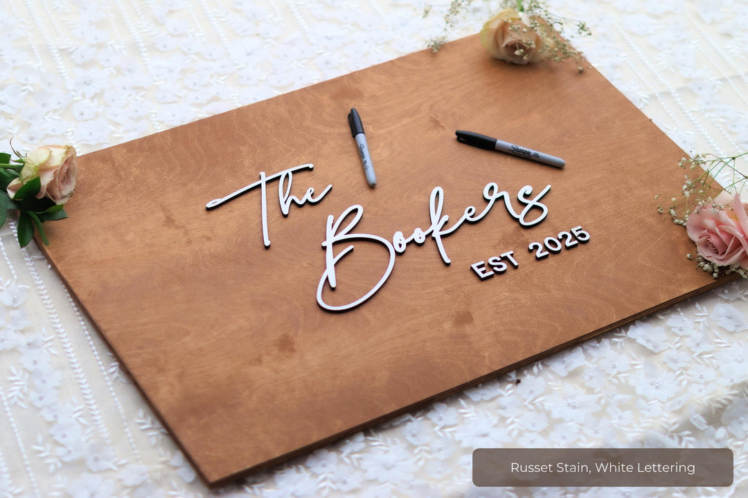 Personalized Last Name Guest Book