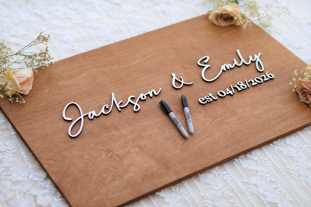 Rustic Wooden Guest Book