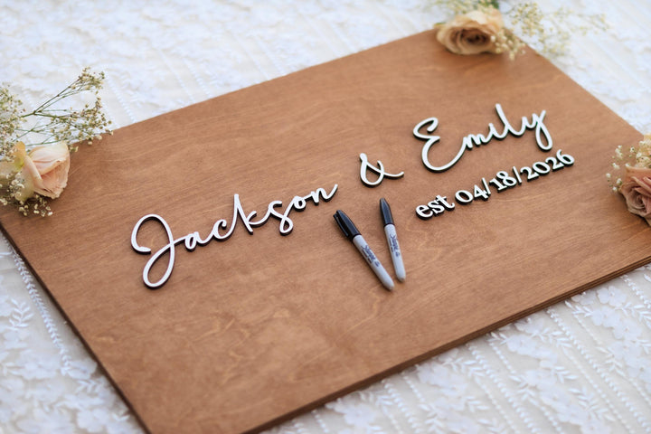 Rustic Wooden Guest Book