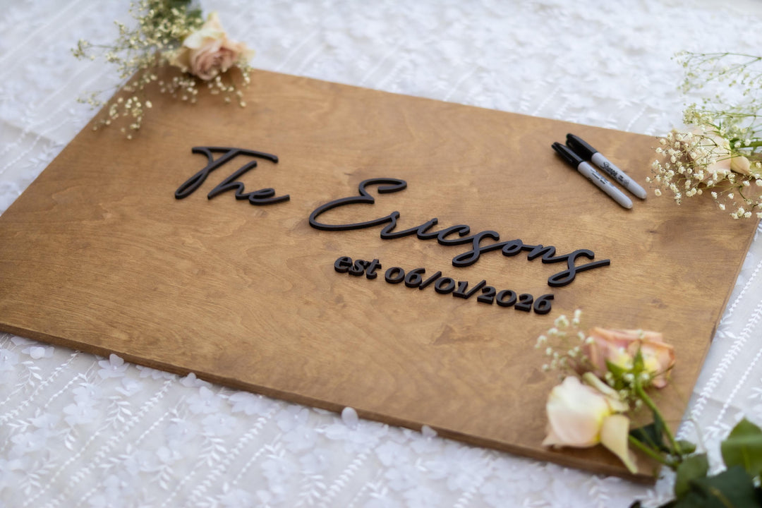 Rustic Wooden Guest Book