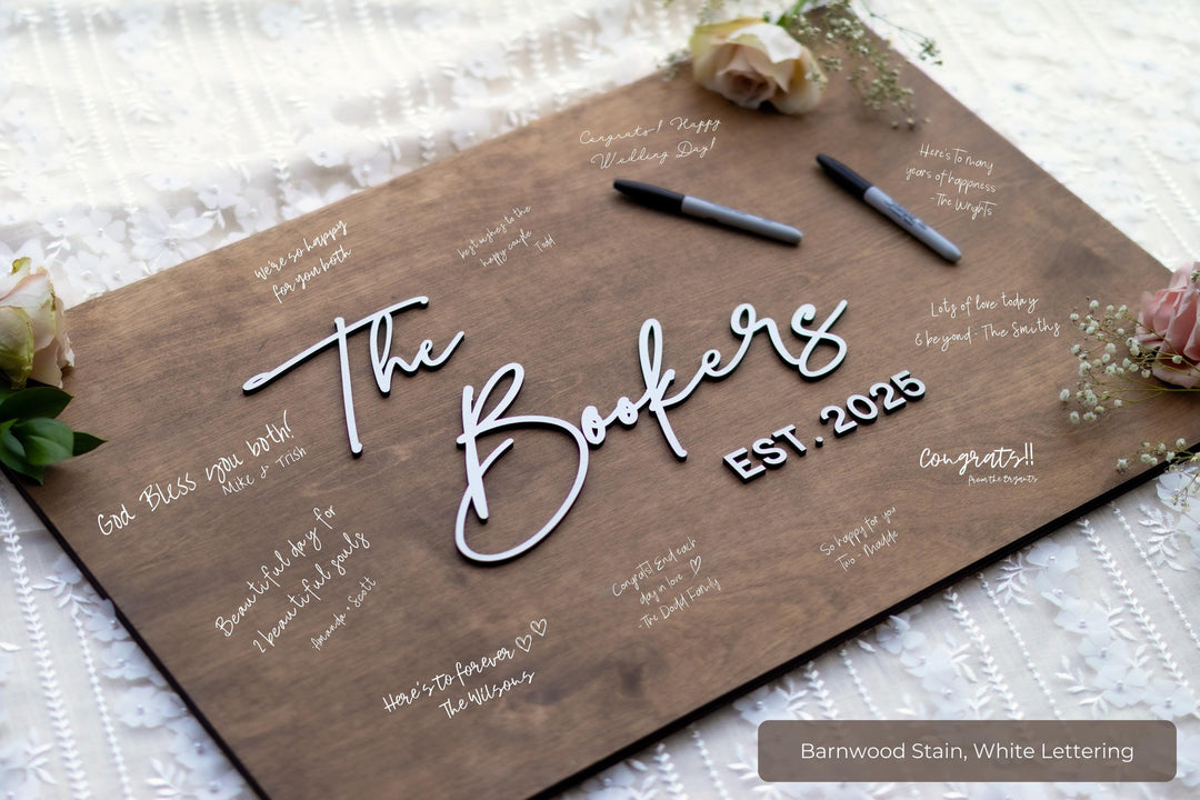 3D Square Guest Book Wedding Alternative
