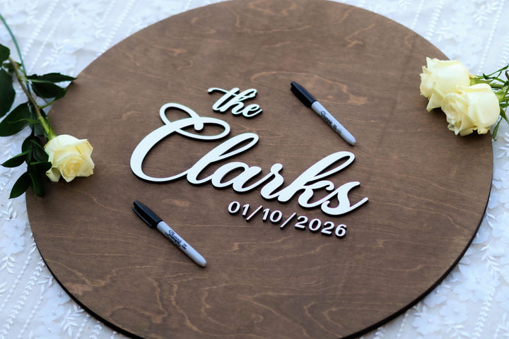 Round Guestbook Wedding Alternative