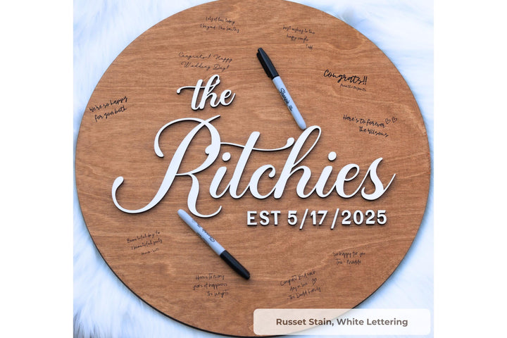 Round Guestbook Wedding Alternative